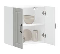 vidaXL Pensile da cucina Lucca Bianco in legno multistrato