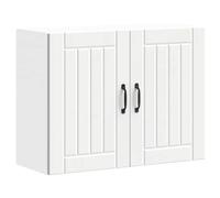 vidaXL Pensile da Cucina Lucca Bianco in Legno Multistrato