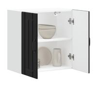 vidaXL Pensile da Cucina Lucca Nero in Legno Multistrato, pensile da Cucina, Armadio da Cucina a Parete, pensili con Ante, pensile Montato