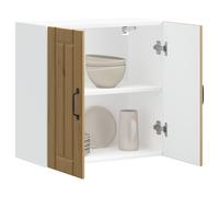 vidaXL Pensile da Cucina Lucca Rovere Artigianale in Legno Multistrato, pensile da Cucina, Armadio da Cucina a Parete, pensili con Ante