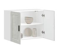 vidaXL Pensile da cucina Porto Grigio Cemento in legno multistrato con ante montato