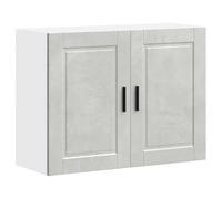 vidaXL Pensile da Cucina Porto Grigio Cemento in Legno Multistrato, pensile da Cucina, Armadio da Cucina a Parete, pensili con Ante, pensile Montato