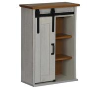 vidaXL Pensile Halden con Anta Scorrevole Bianco 49x22,5x70 cm in Pino, Armadio, Armadio a Muro, Armadio di stoccaggio sospeso, Armadio di stoccaggio