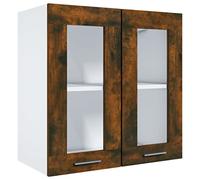 vidaXL Pensile in Vetro Rovere Fumo 60x31x60 cm Legno Multistrato