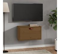 vidaXL Pensile Marrone ambra 60x30x35 cm in Legno Massello di Pino