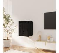 vidaXL Pensile Nero 30x30x40 cm in Legno Massello di Pino