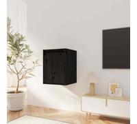 vidaXL Pensile Nero 30x30x40 cm in Legno Massello di Pino