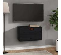 vidaXL Pensile Nero 60x30x35 cm in Legno Massello di Pino