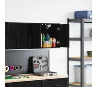 vidaXL Pensile per Garage Nero in Legno Multistrato