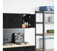 vidaXL Pensile per Garage Nero in Legno Multistrato