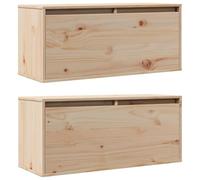 vidaXL Pensili 2 pz 80x30x35 cm in Legno Massello di Pino