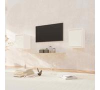 vidaXL Pensili 2 pz Bianchi 30x30x40 cm in Legno Massello di Pino