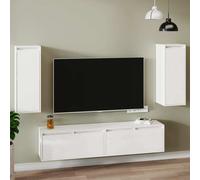 vidaXL Pensili 2 pz Bianchi 30x30x80 cm in Legno Massello di Pino