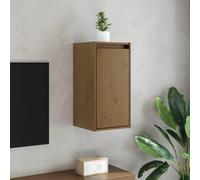 vidaXL Pensili 2 pz Marrone ambra 80x30x35cm in Legno Massello di Pino