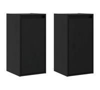 vidaXL Pensili 2 pz Neri 30x30x60 cm in Legno Massello di Pino