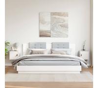 vidaXL Pensili 2pz Bianchi 31,5x30x30 cm in Legno Massello di Pino