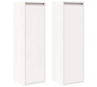 vidaXL Pensili Bianchi 2 pz 30x30x100 cm in Legno Massello di Pino