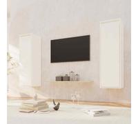 vidaXL Pensili Bianchi 2 pz 30x30x100 cm in Legno Massello di Pino