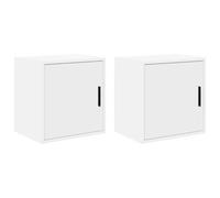 vidaXL Pensili per Garage 2 pz Bianco in Legno Multistrato