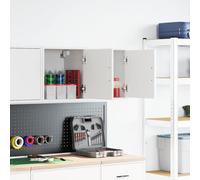 vidaXL Pensili per Garage 2 pz Bianco in Legno Multistrato