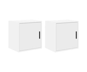 vidaXL Pensili per Garage 2 pz Bianco in Legno Multistrato