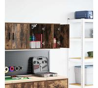 vidaXL Pensili per Garage 2 pz Rovere Fumo in Legno Multistrato