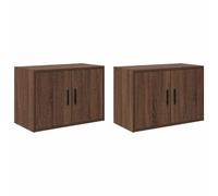 vidaXL Pensili per Garage 2 pz Rovere Marrone in Legno Multistrato