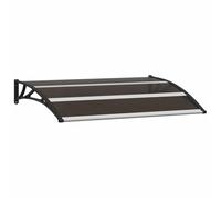 vidaXL Pensilina per Porta con Pannelli Robusta Elegante Economica Tettuccio Tettoia Ingresso Nera 120x75 cm in PC Telaio Alluminio