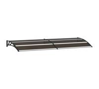 vidaXL Pensilina per Porta con Pannelli Robusta Elegante Economica Tettuccio Tettoia Ingresso Nera 240x75 cm in PC Telaio Alluminio