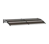 vidaXL Pensilina per Porta con Pannelli Robusta Elegante Economica Tettuccio Tettoia Ingresso Nera 200x75 cm in PC Telaio Alluminio