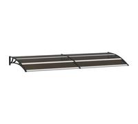 vidaXL Pensilina per Porta con Pannelli Robusta Elegante Economica Tettuccio Tettoia Ingresso Nera 240x75 cm in PC Telaio Alluminio