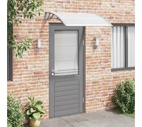 vidaXL Pensilina per Porta con Pannelli Trasparenti in PC Tettoia Ingresso Grigia 120x100cm in Policarbonato ABS Alluminio