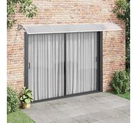 vidaXL Tettoia per Porta Grigia 350x100 cm in Policarbonato