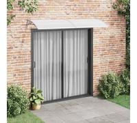 vidaXL Pensilina per Porta con Pannelli Robusta Elegante Economica Tettoia Ingresso Grigia e Trasparente 240x75 cm in PC Telaio Alluminio