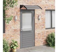 Tettoia per porta nera 100x80 cm policarbonato