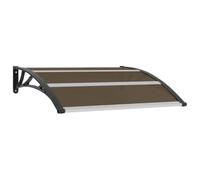 vidaXL Pensilina per Porta con Pannelli Trasparenti in PC Tettoia per Ingresso Nera 120x100 cm in Policarbonato ABS Alluminio