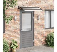 vidaXL Pensilina per Porta con Pannelli Robusta Elegante Economica Tettuccio Tettoia Ingresso Nera 120x75 cm in PC Telaio Alluminio