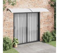 vidaXL Pensilina per Porta Nera e Trasparente 300x75 cm in PC