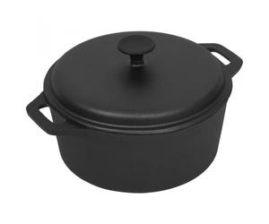 VidaXL Pentola con Coperchio 5L 26,5x11,5 cm Nero