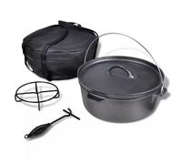 VidaXL Pentola Olandese con Coperchio 11,3 L + Accessori