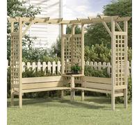 vidaXL Pergola Angolare con Panca in Legno di Pino Impregnato