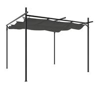 Pergola con tetto retrattile antracite 295x292x230 cm