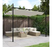 vidaXL Pergola con Tetto Retrattile Crema 295x292x230 cm