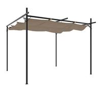 VIDAXL - Pergola Con Tetto Retrattile Tortora 295x292x230 Cm