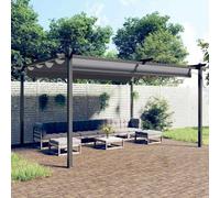vidaXL Pergola da giardino con tetto retrattile 4x3 m Antracite