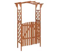 VidaXL Pergolato con Cancello 116x40x204 cm Legno di Abete Massello