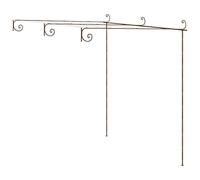 vidaXL Pergolato da Giardino Marrone Anticato 3x3x2,5 m in Ferro