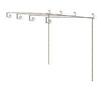 Pergolato da giardino marrone anticato 4x3x2,5 m in ferro
