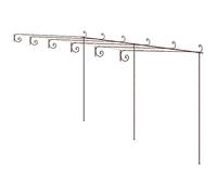 vidaXL Pergolato da Giardino Marrone Anticato 6x3x2,5 m in Ferro