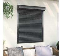 vidaXL Persiana a rullo Antracite 100 x 130 cm Alluminio e poliuretano